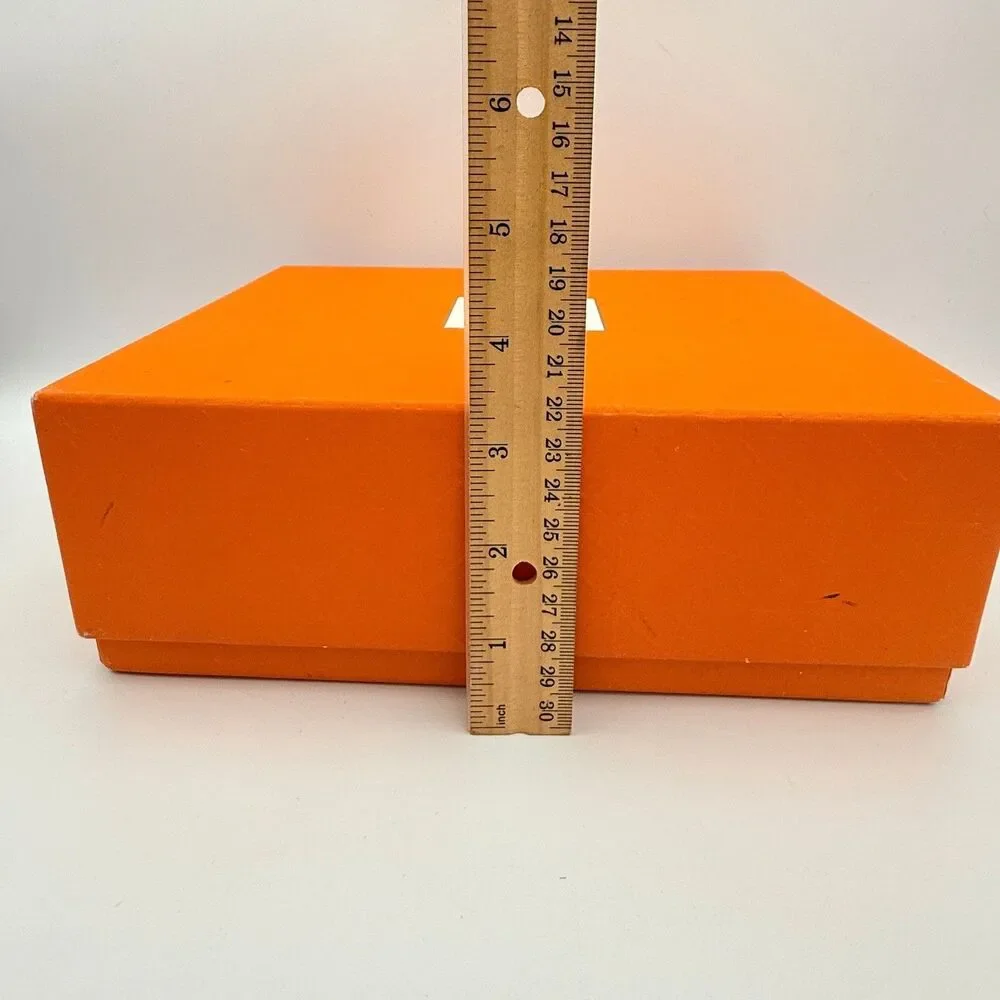 Tory Burch Orange Gift Box Storage Keepsake Packaging Empty 9 3/8 x 8 x 3 3/8